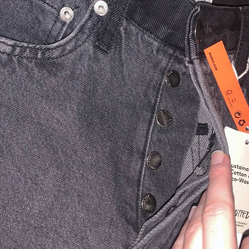 Mango Spliced Jeans Size 1 - Picture 2 of 5
